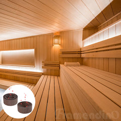 Framendino close-up of round wood diffuser highlighting craft finish and compact size