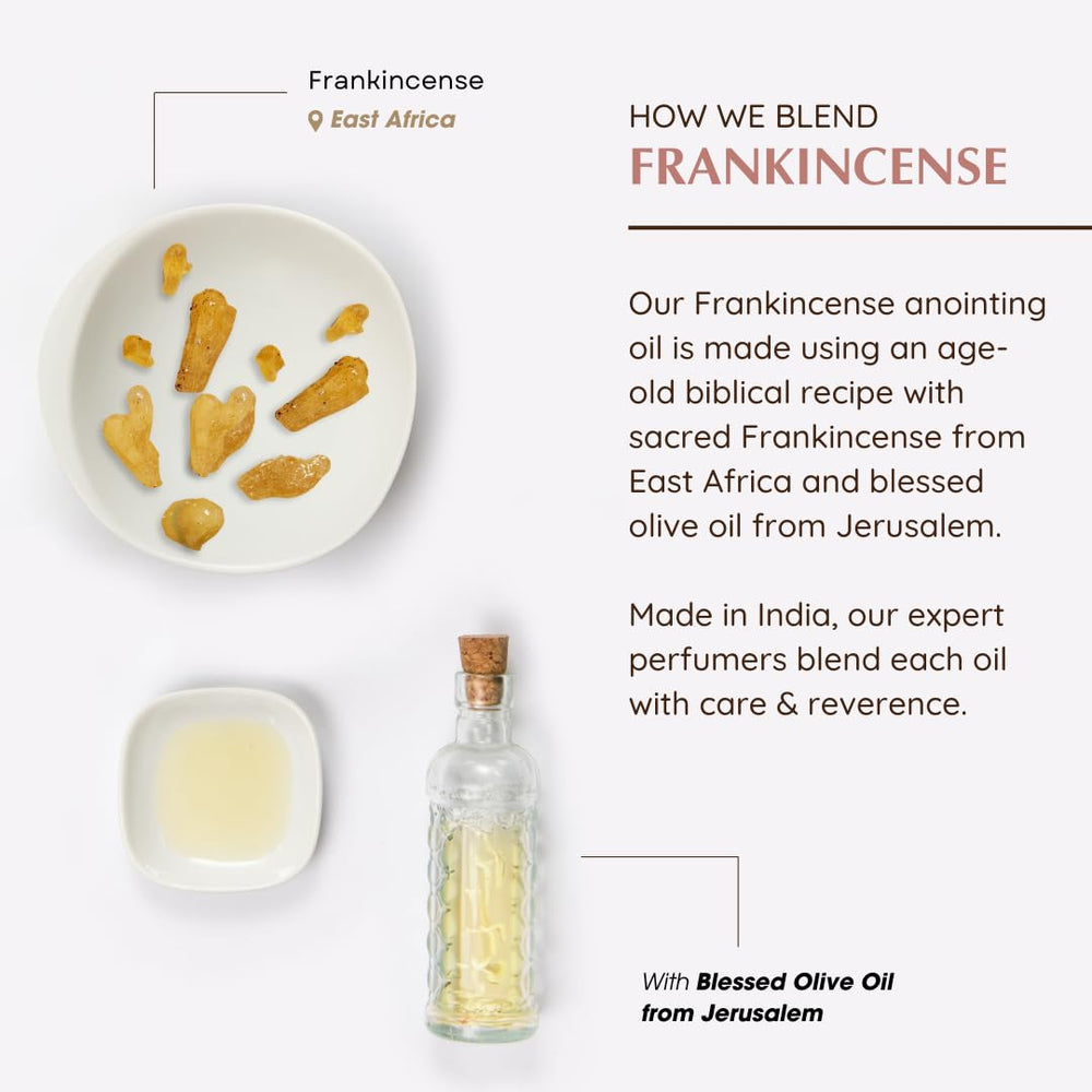Balsamic and soft woody aroma of Frankincense Anointing Oil