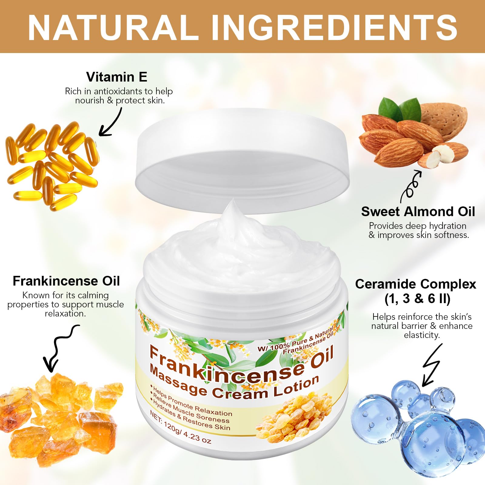 Close-up of balm texture on skin