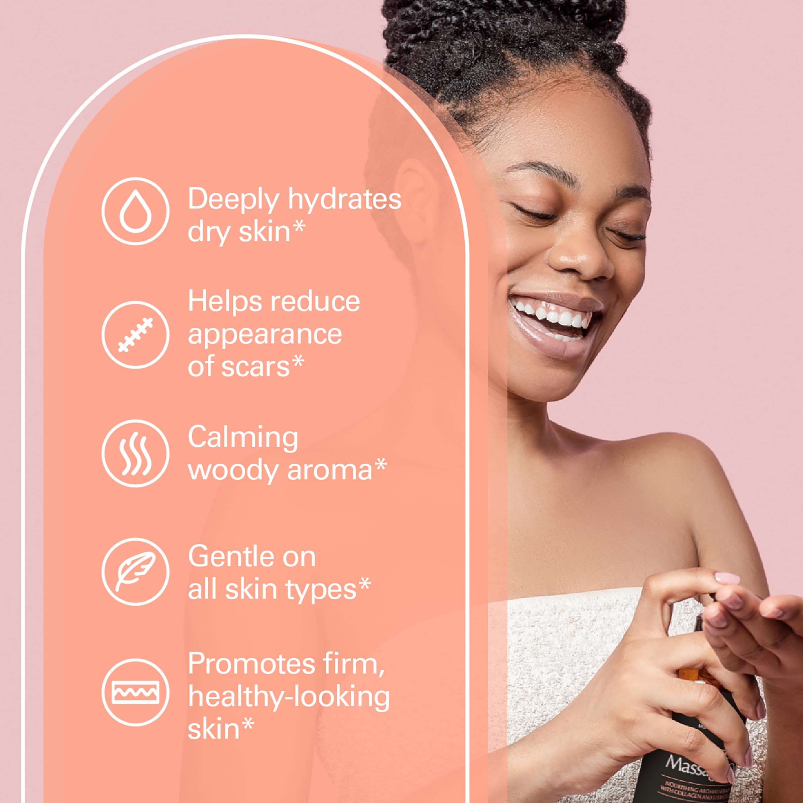 Close-up of the Frankincense essential massage oil label
