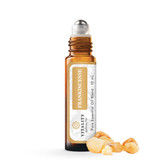 Vitality Extracts Frankincense Essential Oil 10ml Roll-On bottle front view