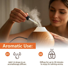 Relaxing massage using frankincense essential oil with carrier oil