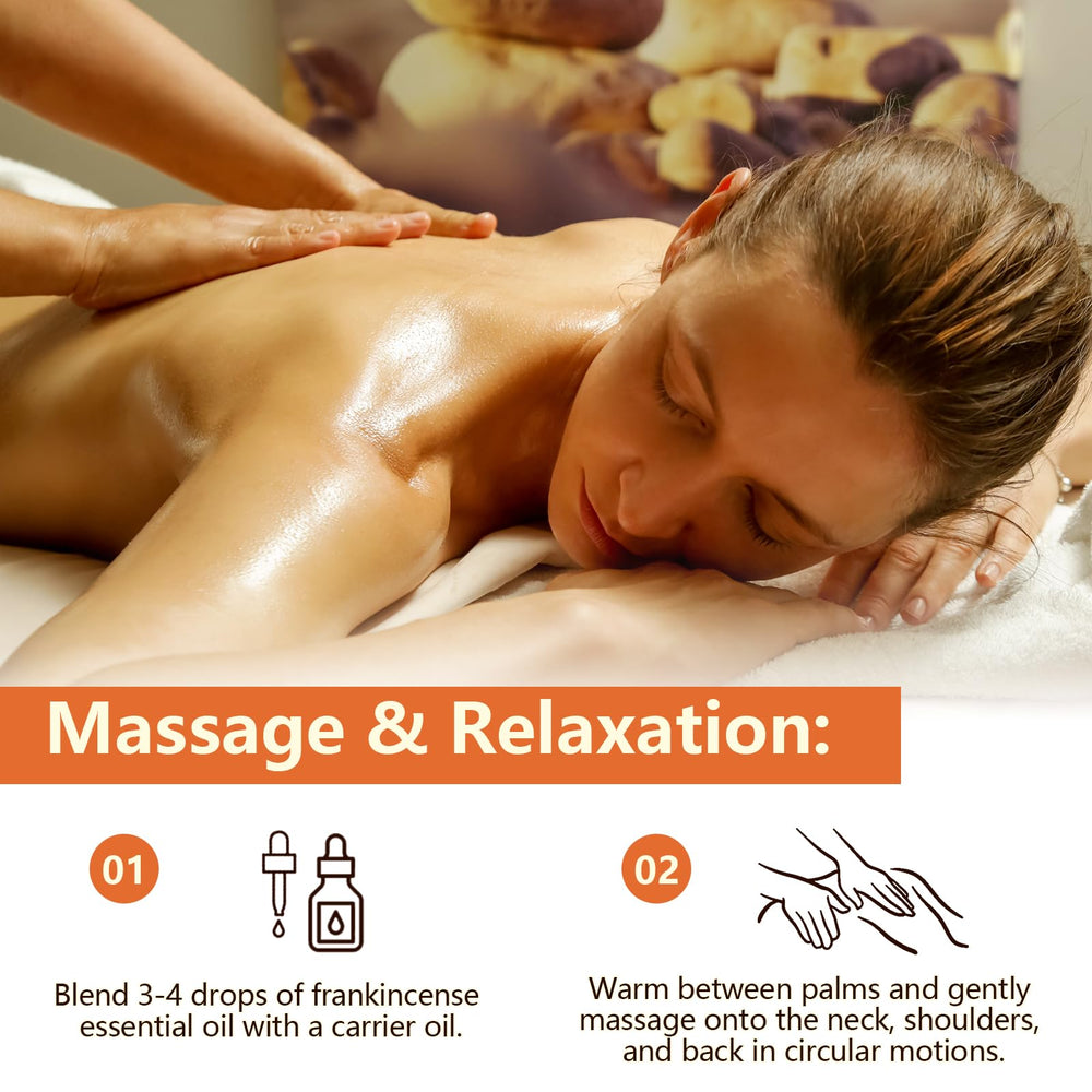 Bath scene with frankincense essential oil