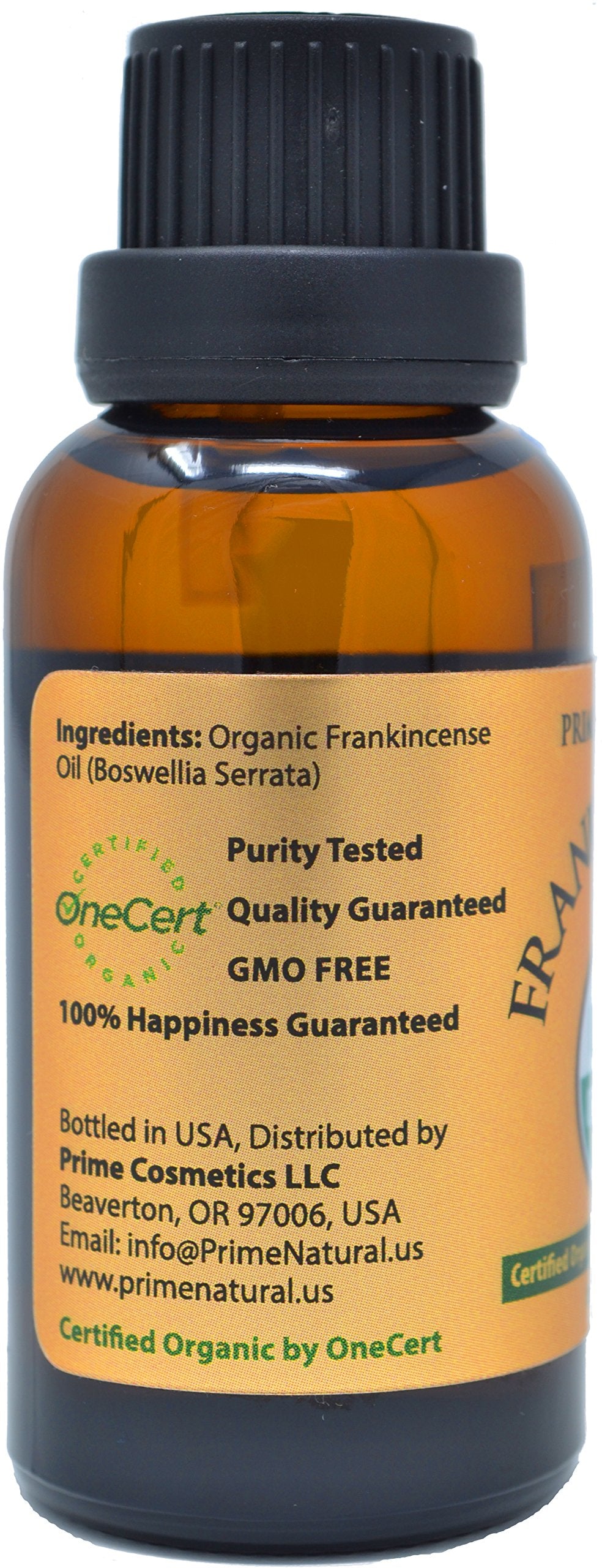 Frankincense essential oil in a diffuser for aromatherapy