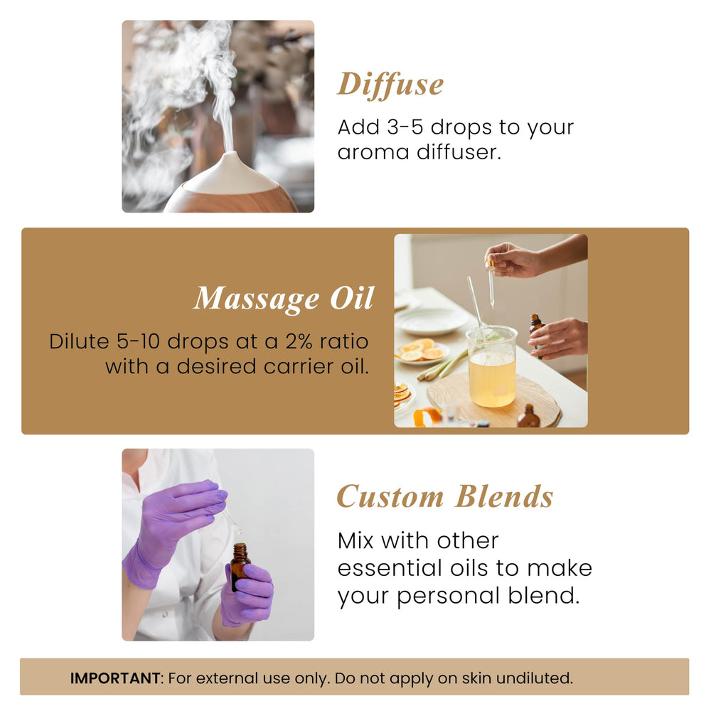 Frankincense essential oil suitable for massage and cosmetics