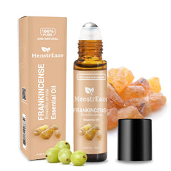 Front view of Frankincense & Grapeseed Essential Oil Roll-On bottle