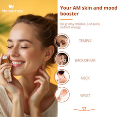 Roll-on applied to temple for mood support