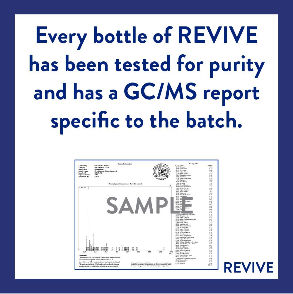 Revive Frankincense King Essential Oil Blend packaging