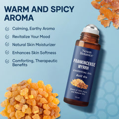Packaging box for Frankincense & Myrrh roll-on 10ml