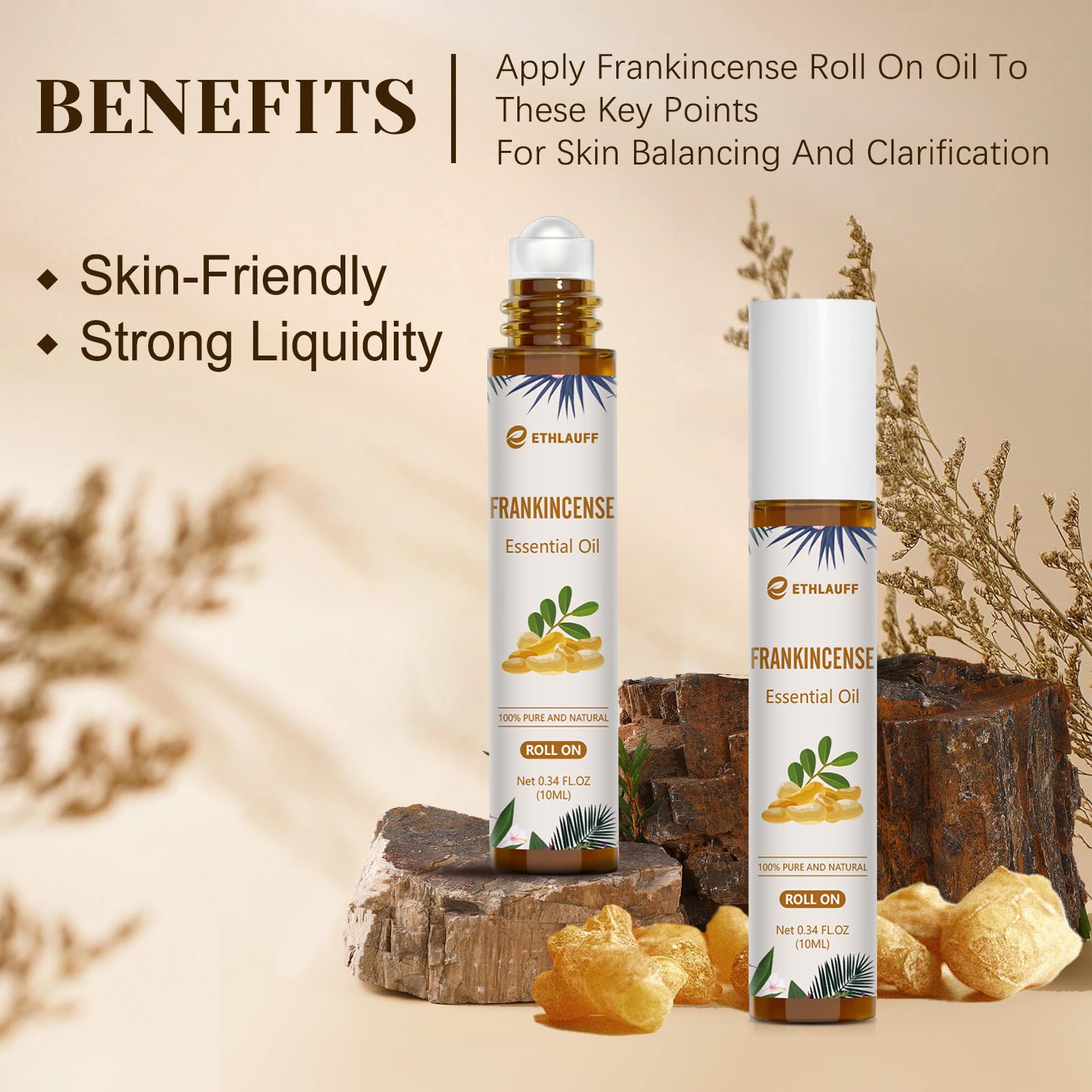 Frankincense essential oil label and branding