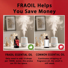 FRAOIL 120 ml bottle next to a ruler for clear size reference
