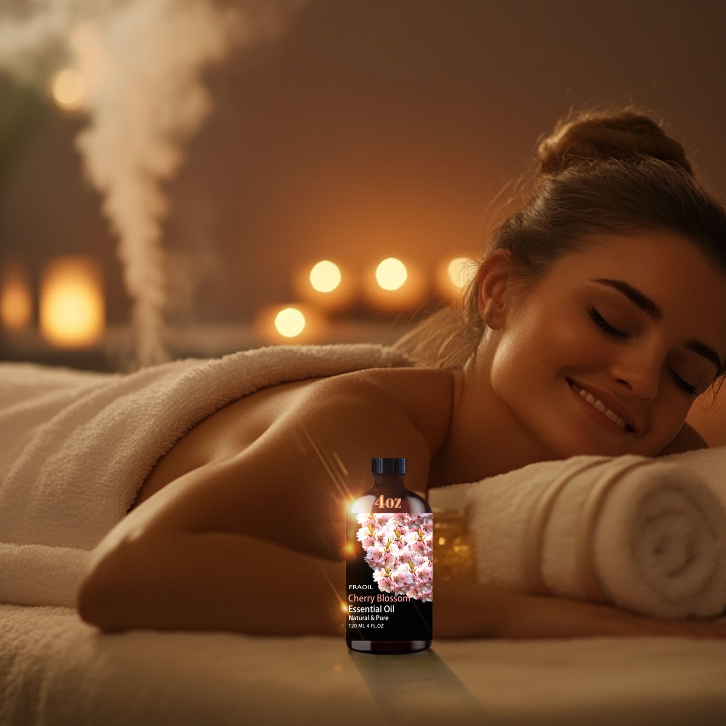 Hero image: FRAOIL Cherry Blossom Essential Oil bottle