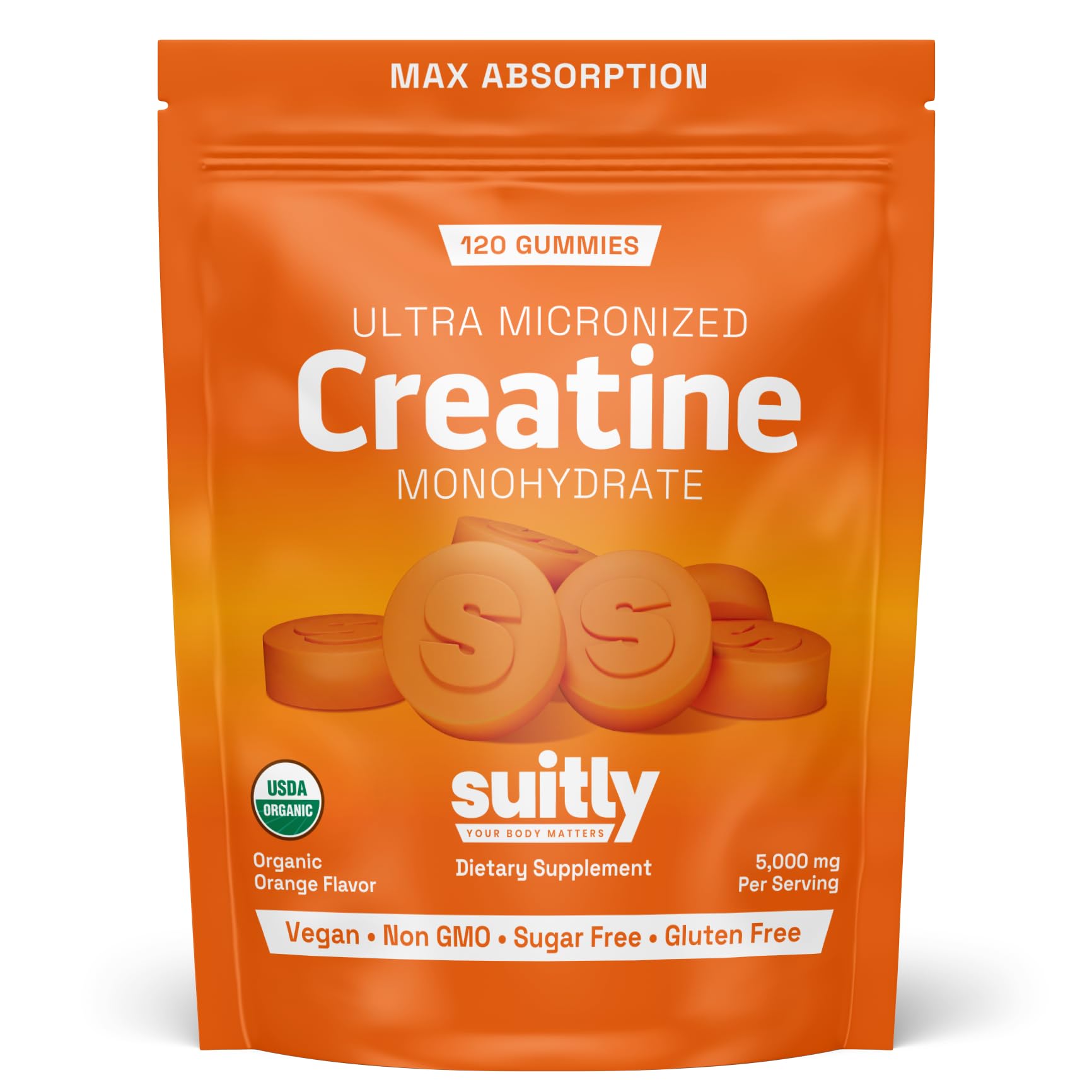 Free pouch included with creatine gummies