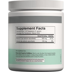 Calcium ascorbate ingredient label