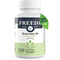 Freeda Iron-Free Daily Multivitamin bottle with 250 capsules front view