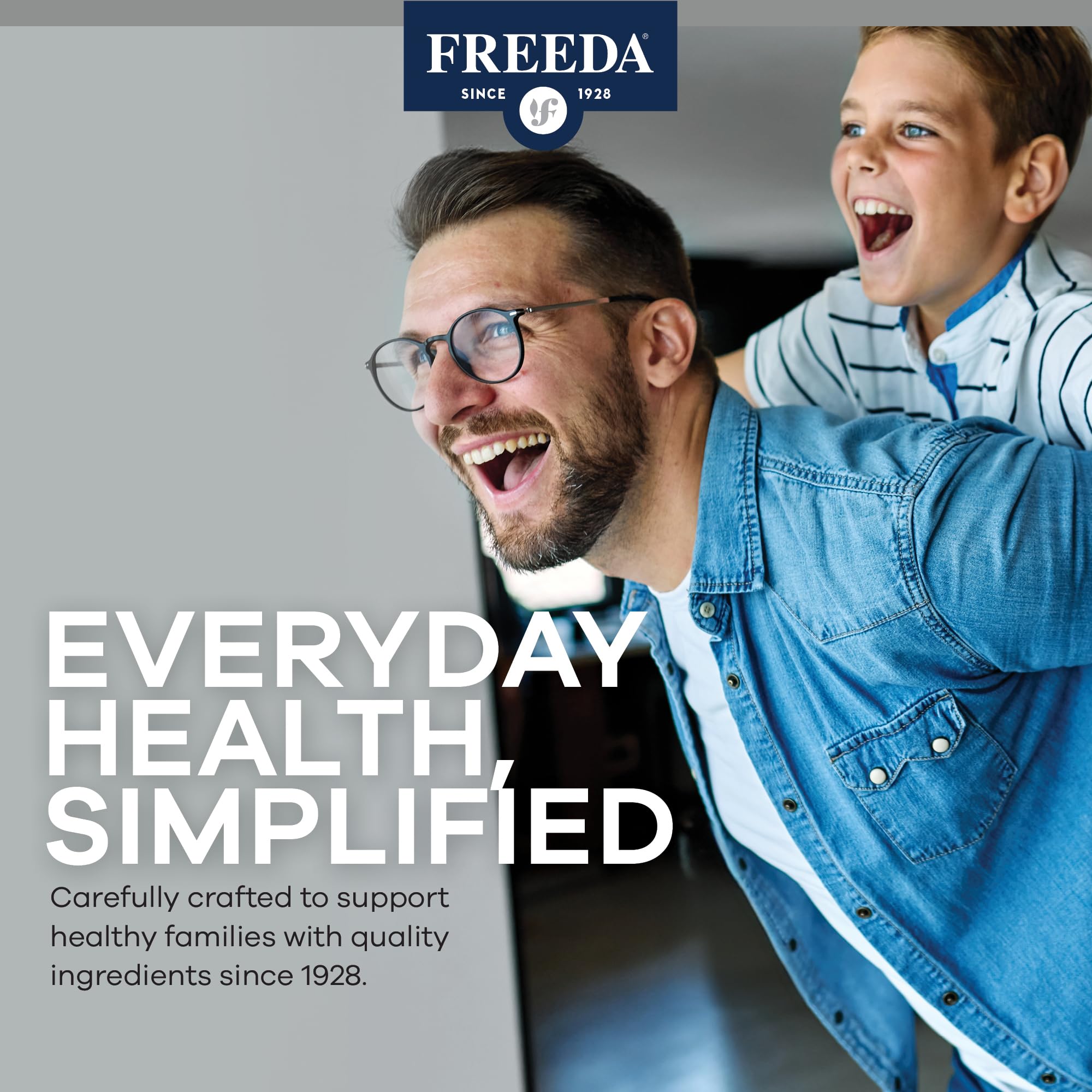 Kosher-certified Freeda SCD Multivitamin packaging