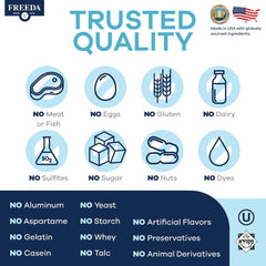 SCD Legal certification badge on Freeda Multivitamin