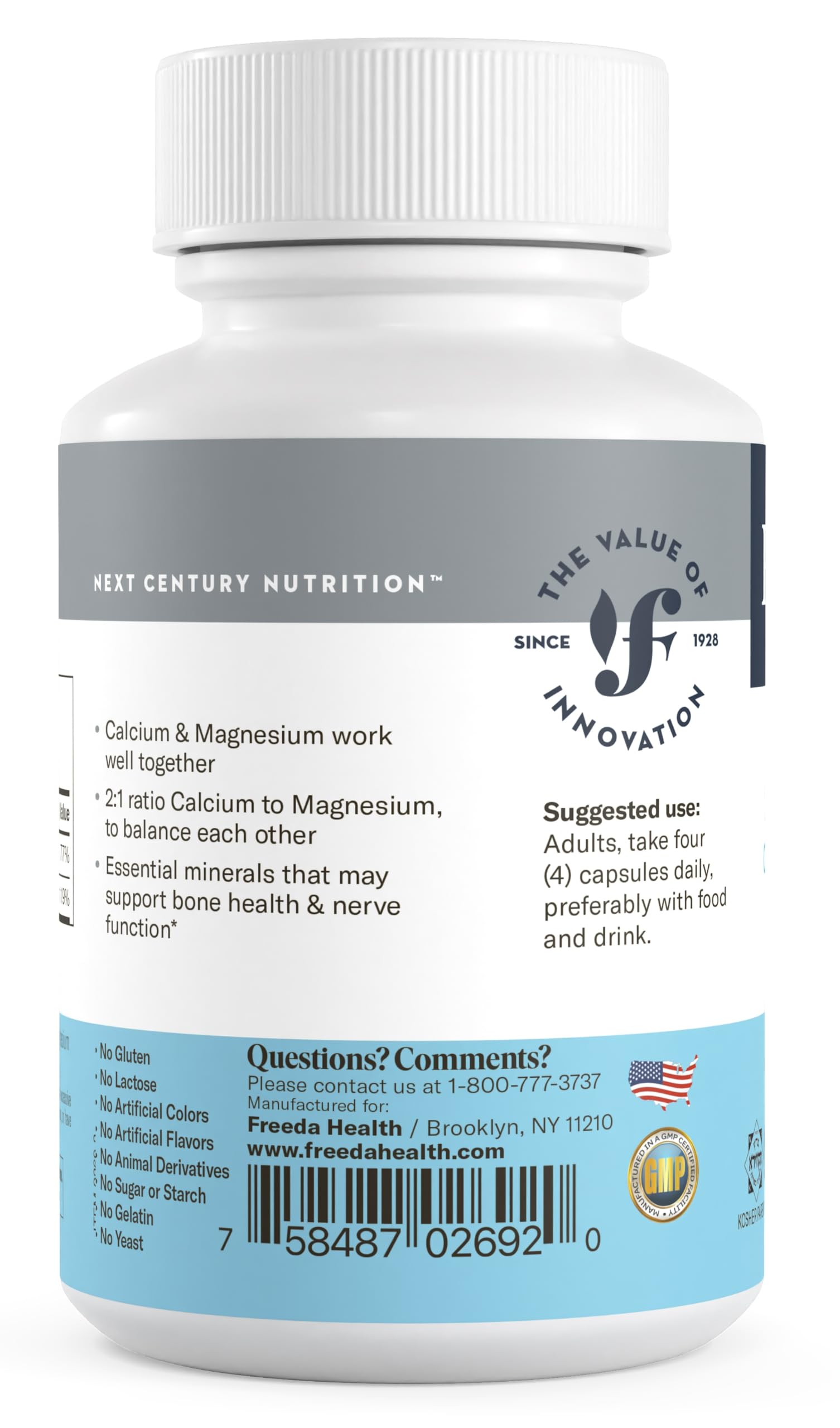 Made in USA and third-party tested statement on the bottle