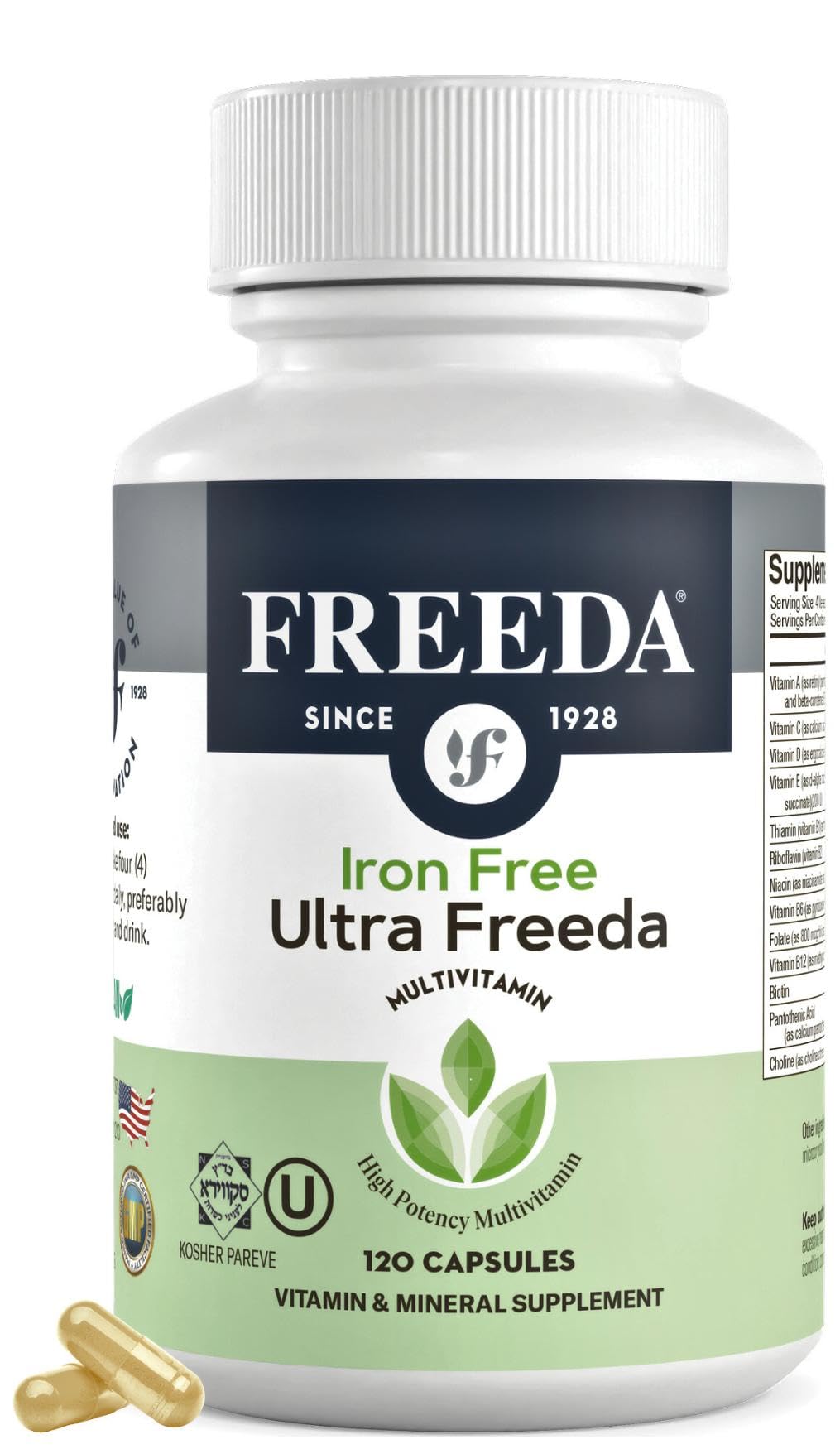 FREEDA Ultra Multivitamin bottle – front view