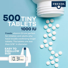 FREEDA Vitamin D3-1000 IU bottle with cap