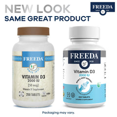 Freeda Vitamin D3-2000 IU packaging shot