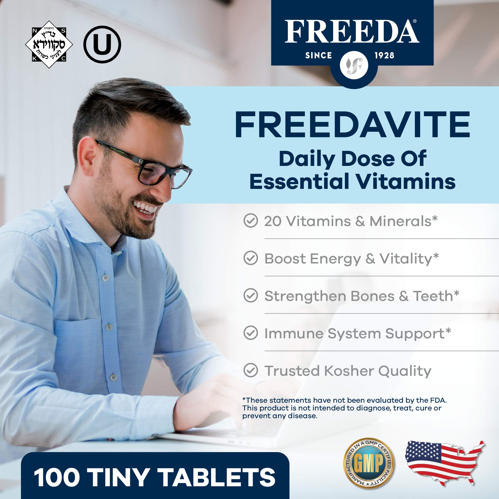 Freedavite Tiny Tablet packaging and label