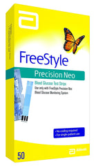 Freestyle Precision Neo test strips provide quick, reliable home glucose testing.
