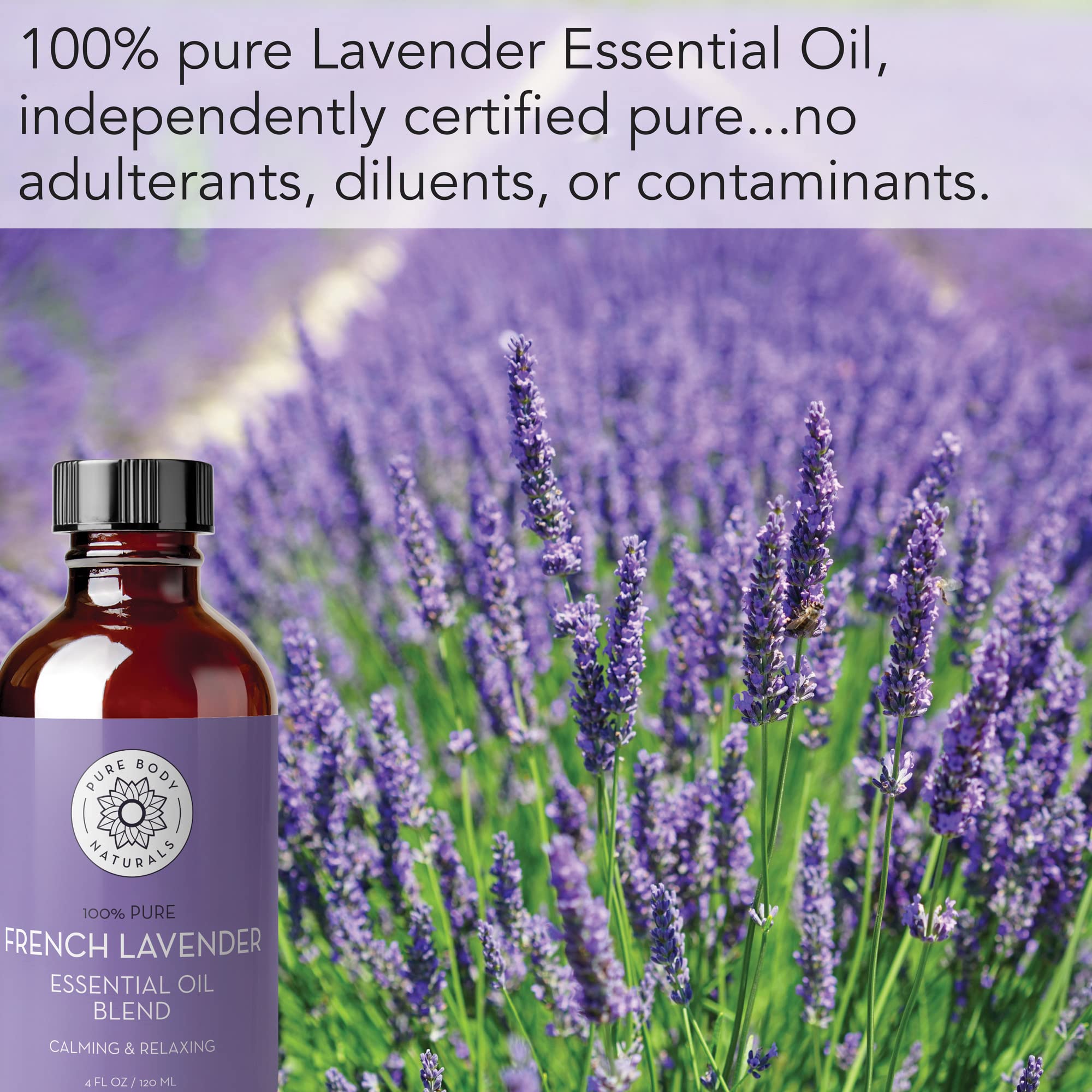 Label showing French Lavender blend ingredients