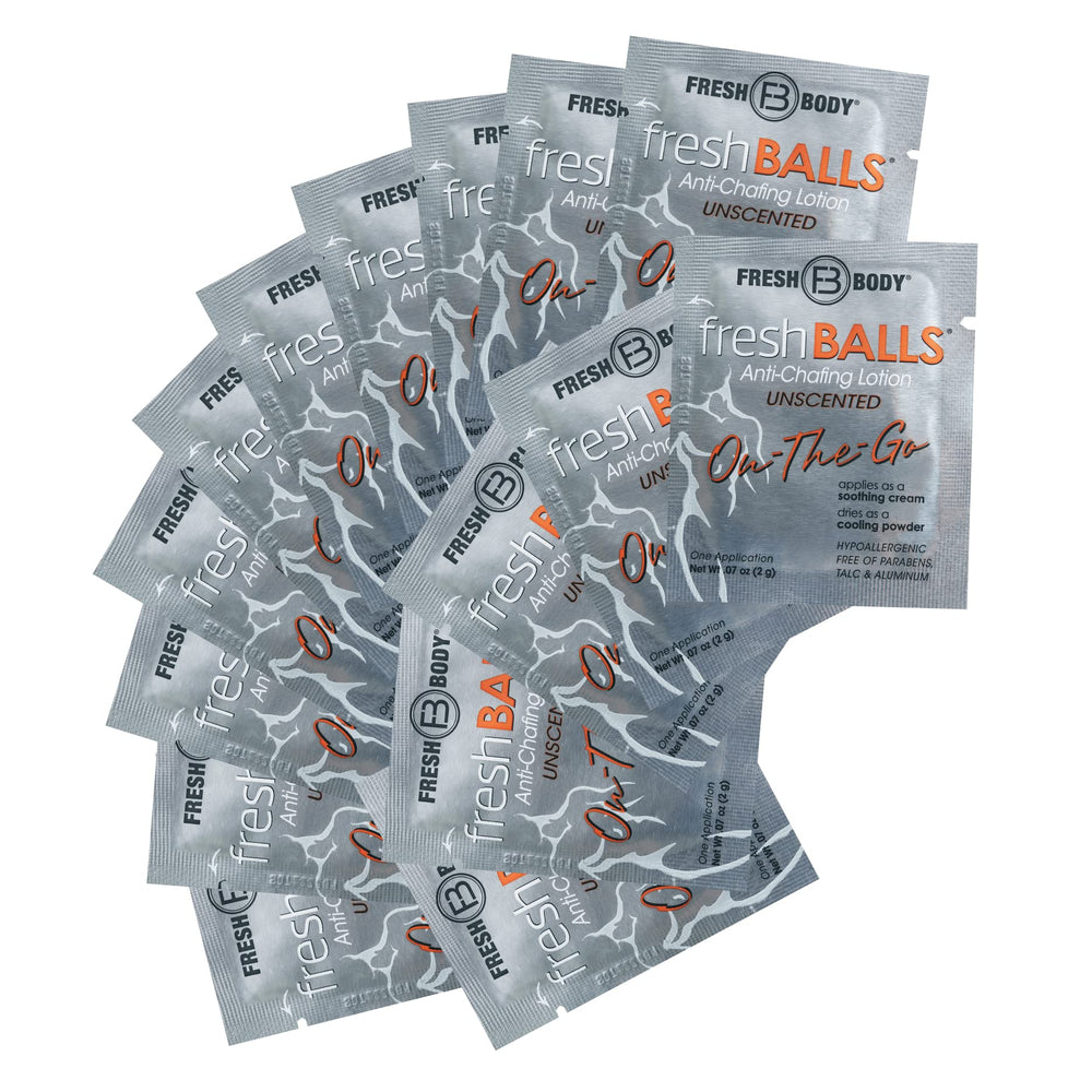 Fresh Body FB Fresh Balls On-The-Go travel pack front view, fragrance-free and travel-ready.