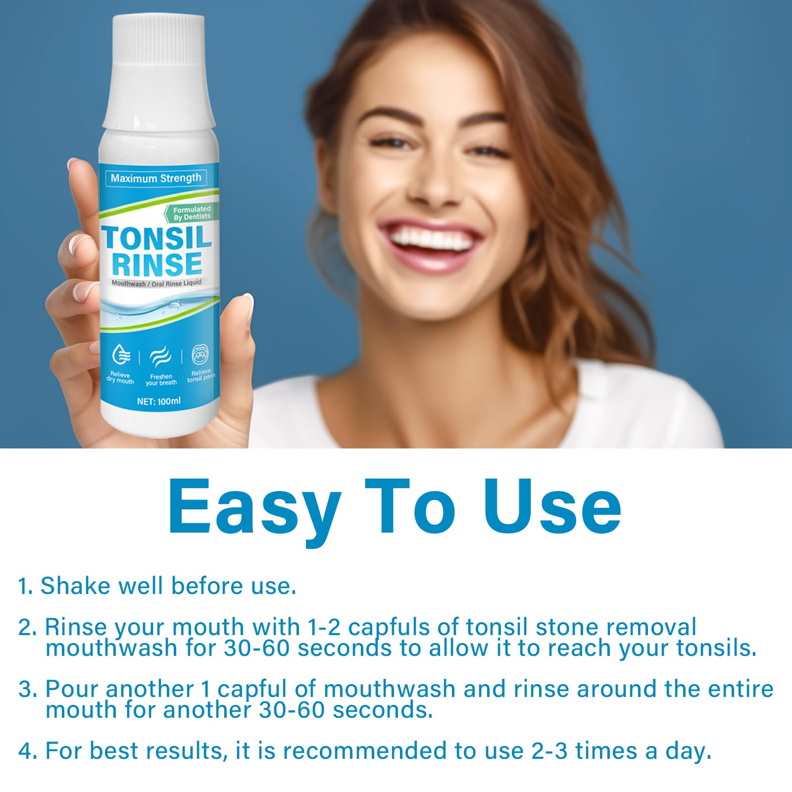 Fresh breath after using Tonsil Stone Mouthwash