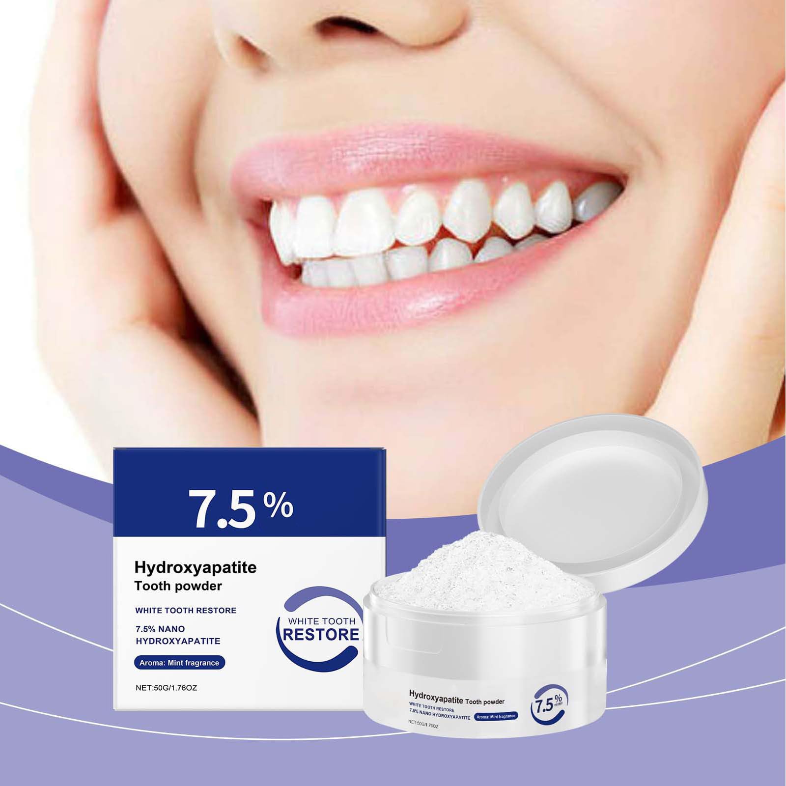 Fresh breath boost from hydroxyapatite toothpaste powder