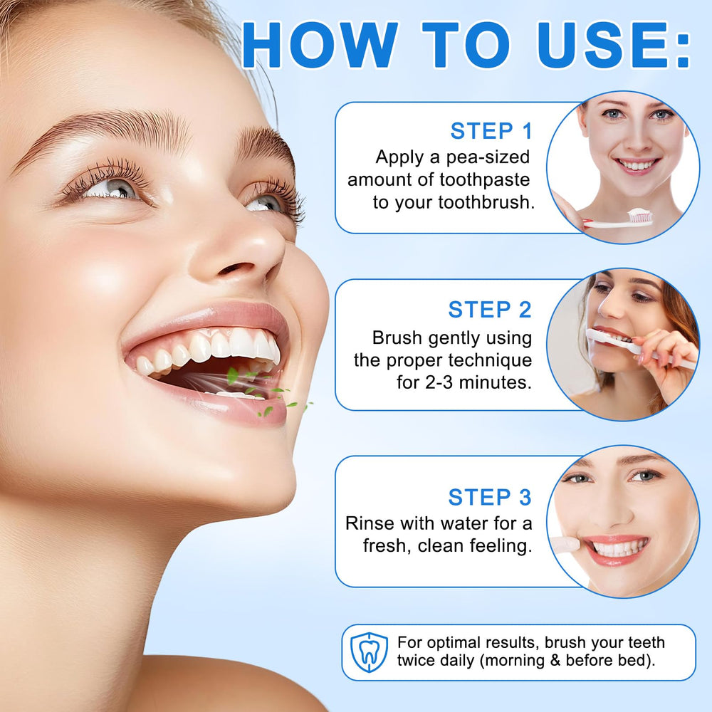 Toothpaste with mint flavor for fresh breath