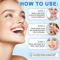 Toothpaste with mint flavor for fresh breath
