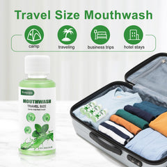 Fresh breath mini mouthwash bottles for travel and camping