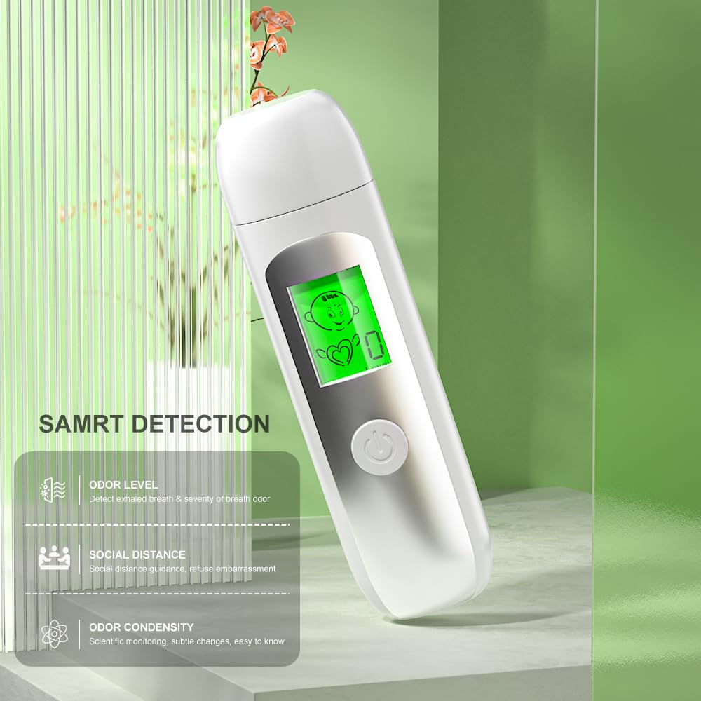 Illustration of halitosis detection technology used by the device