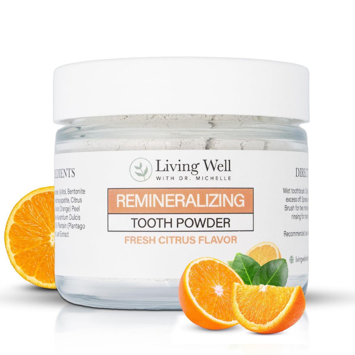 Front of Fresh Citrus Remineralizing Tooth Powder packaging