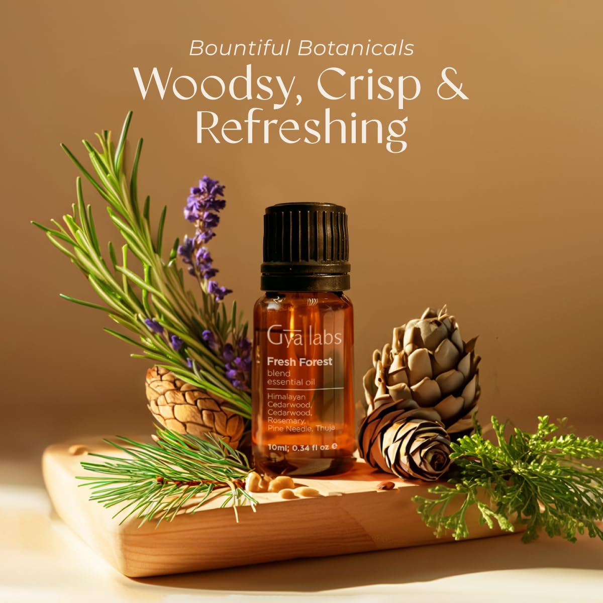 Ingredients: pine needle, cedarwood, rosemary, thuja and Himalayan cedarwood