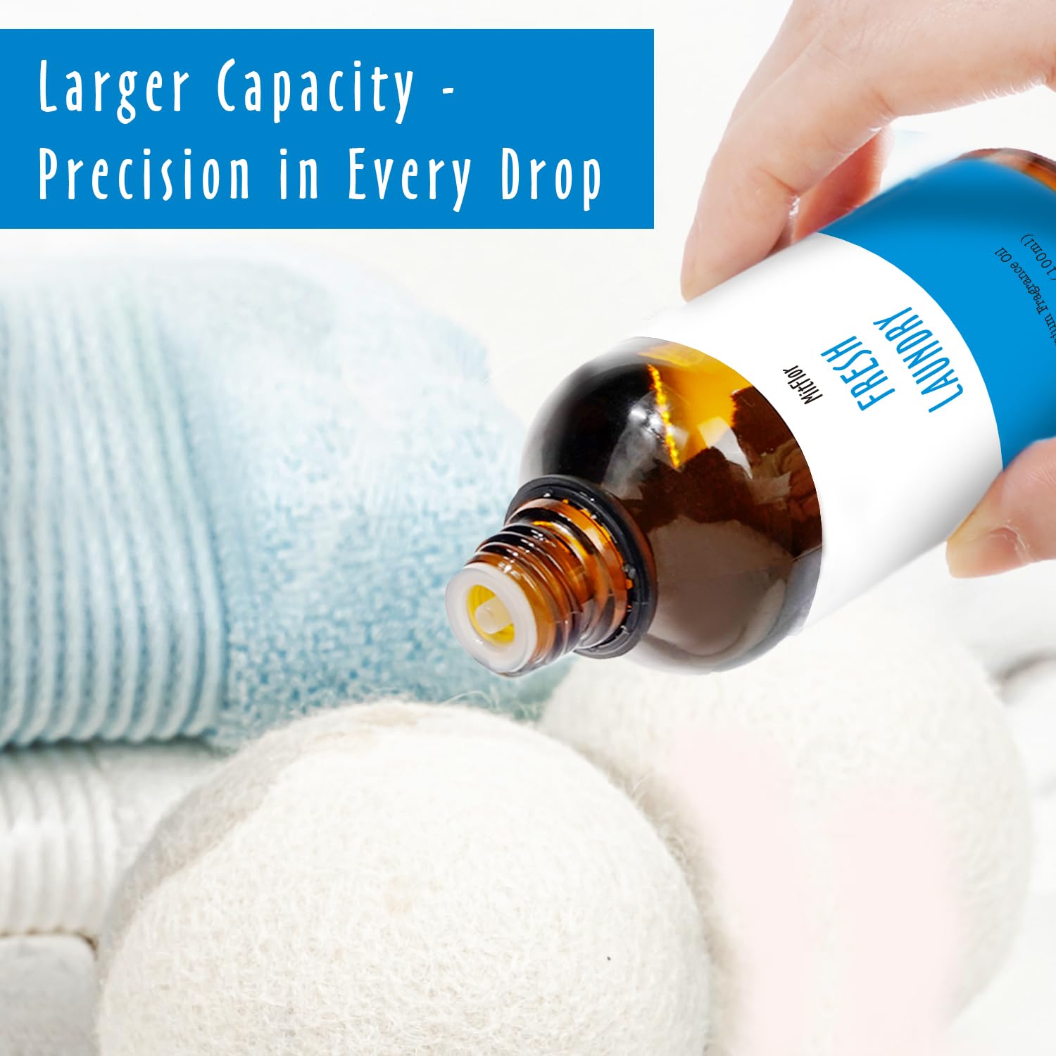 Gift-ready minimalist packaging for Fresh Laundry Fragrance Oil