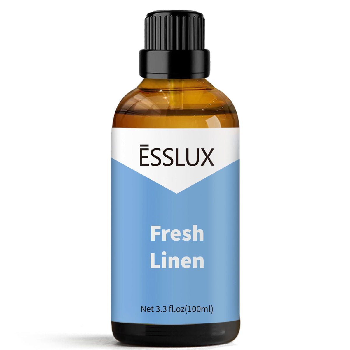 Fresh Linen Fragrance Oil 100 ml in amber glass bottle with built-in dropper