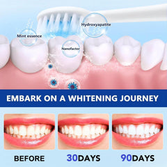 Product shot of mint toothpaste with 4.23 oz size