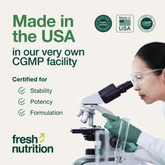 Manufactured in USA in a cGMP facility