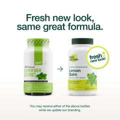 Fresh Nutrition Lemon Balm Extract Capsules bottle back label