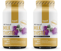 Fresh Nutrition Milk Thistle Capsules 10,000mg Pack of 2 – bottle front view