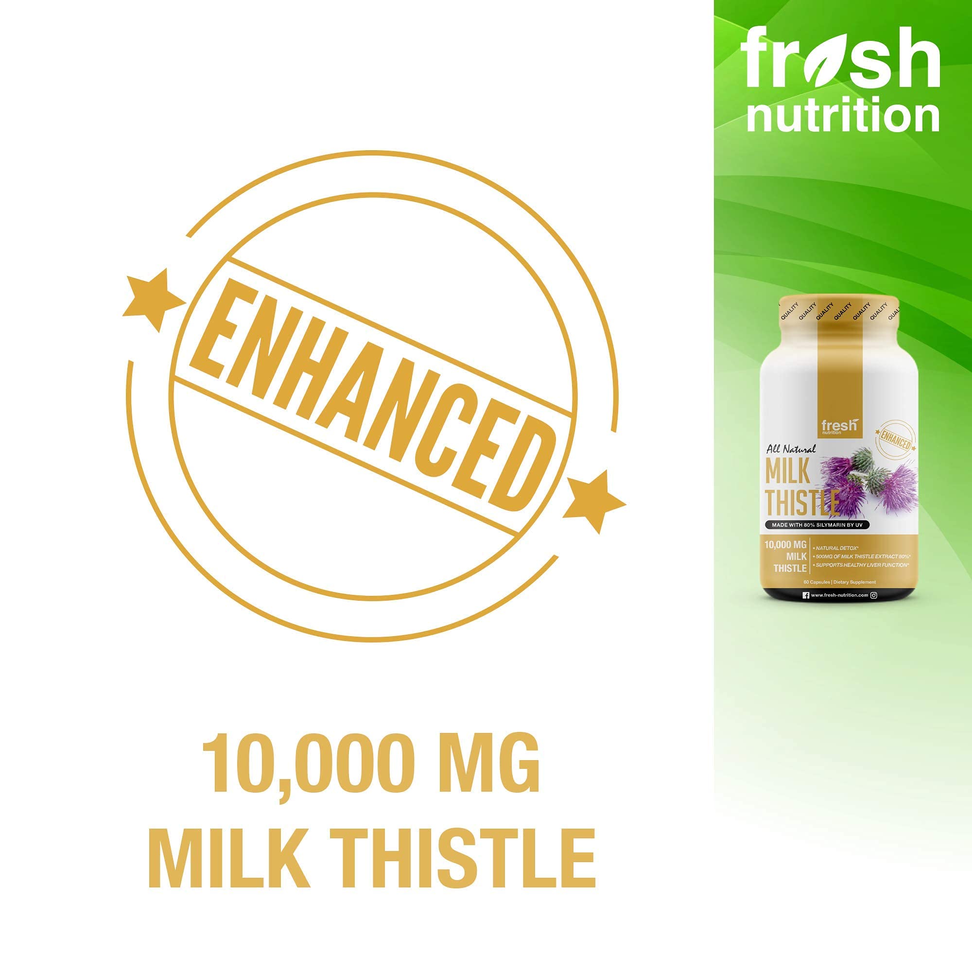 Two milk thistle capsules next to the pack label