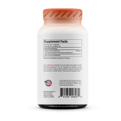 Fresh Nutrition reishi capsules with third-party testing badge for purity