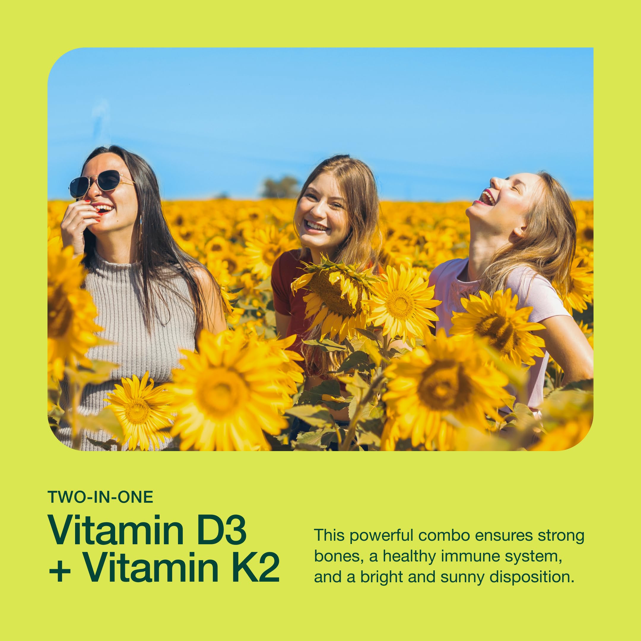 Packaging box and bottle display for the Fresh Nutrition D3 + K2 product