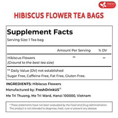 Close-up of 100% natural hibiscus dried flowers used in tea bags