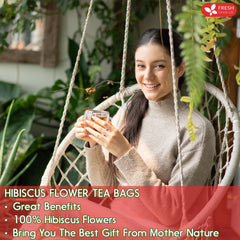 Serving cup with brewed hibiscus tea aroma
