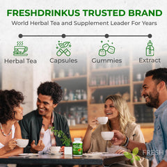 Gluten-free badge on FRESHDRINKUS Papaya Capsules packaging
