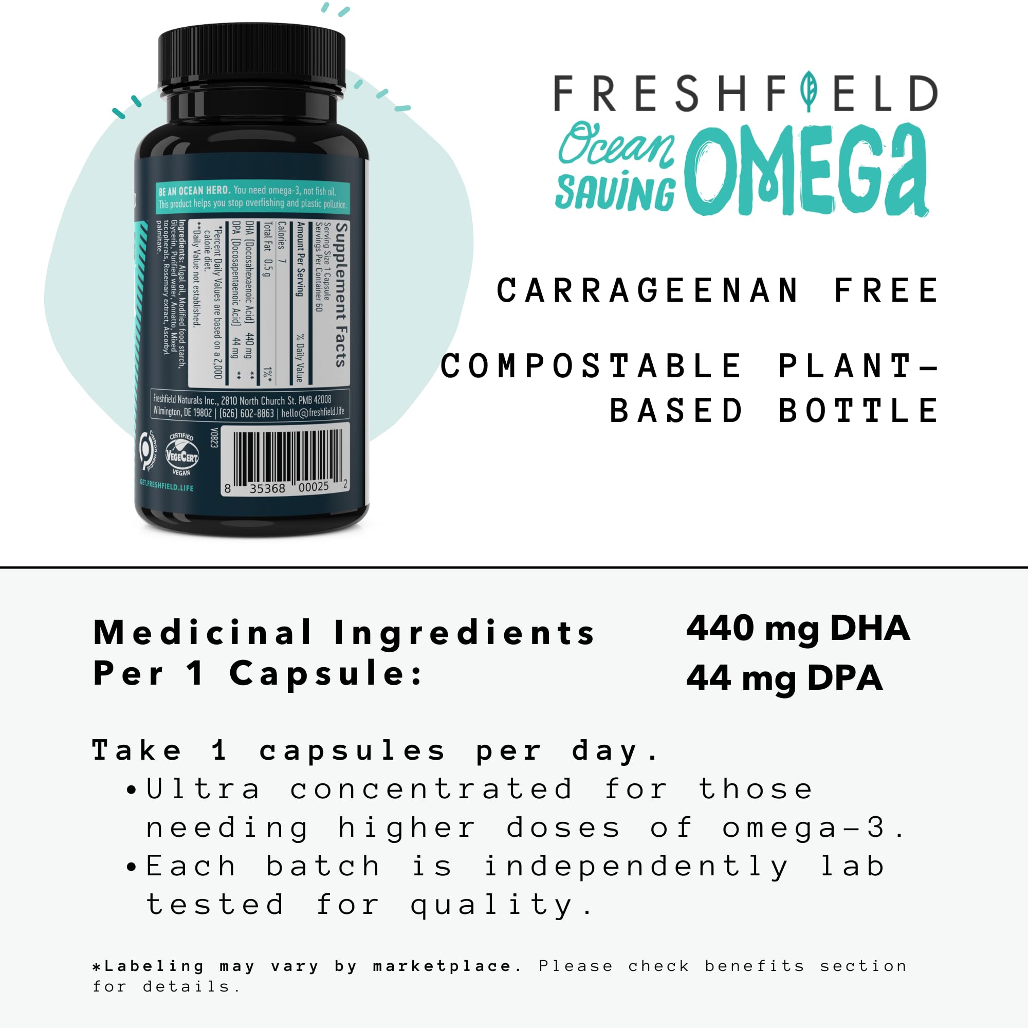 Algae cultivation for Freshfield Omega-3 DHA + DPA
